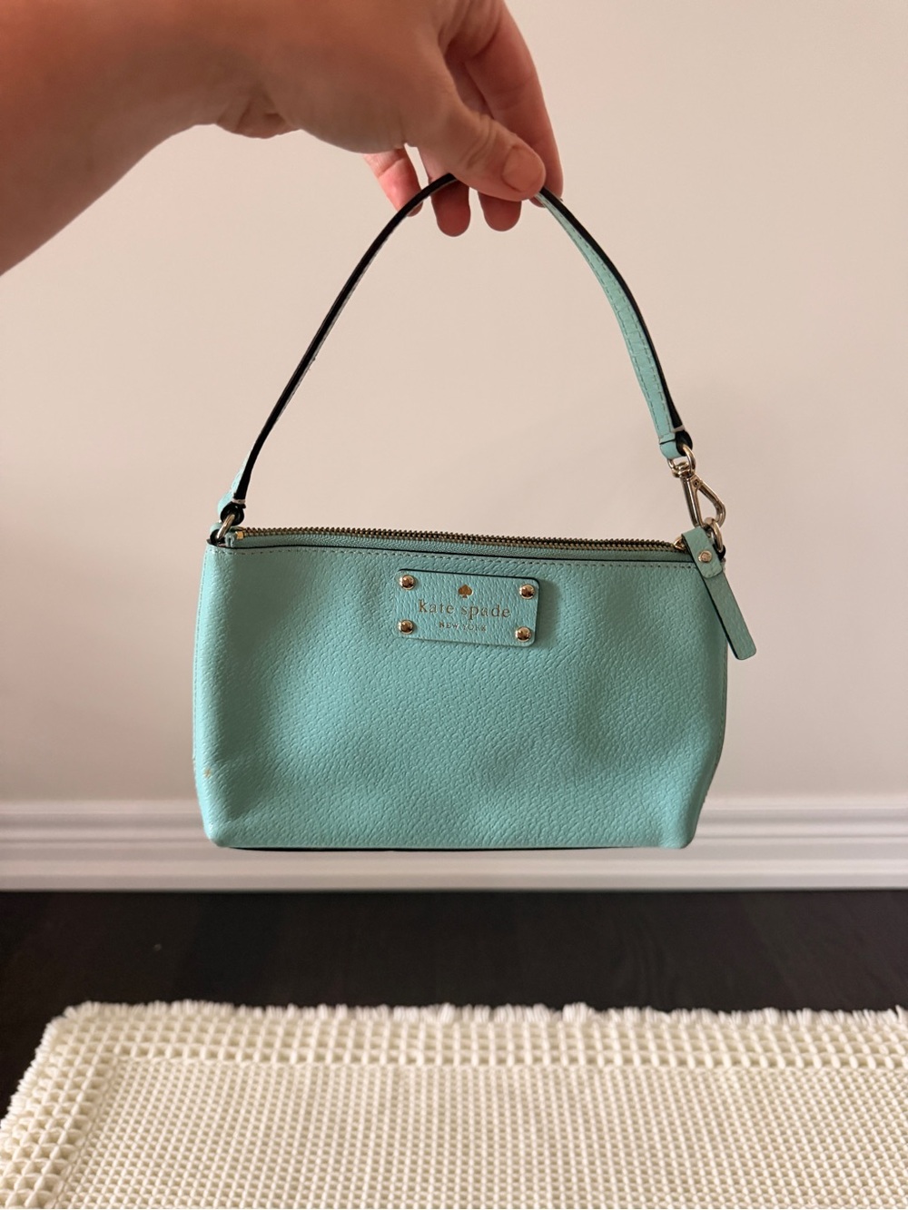 Kate Spade Aqua Blue Leather Mini Bag